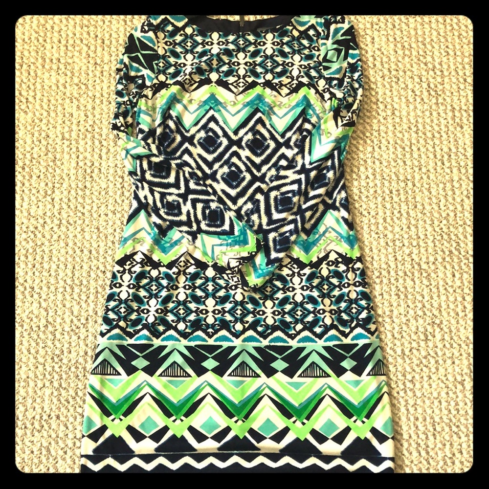 Vince Camuto long sleeve zipper back dress!